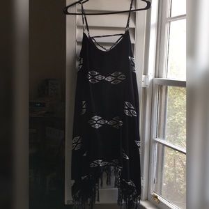 Billabong Tribal Print Fringe Mini Dress